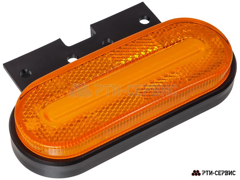 Фонарь габаритный LED желтый c функцией указателя поворота с кронштейном12-36В - фото 1
